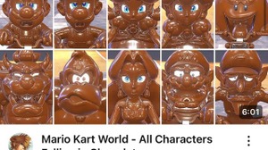 チョコレートになっちゃえ！？『マリオカート ワールド』で「チョコ化」したキャラクターの表情を収めた動画が話題に 画像